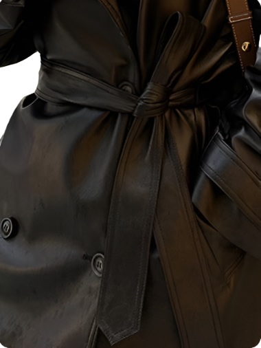 Metropolitan Luxe Leather Trench