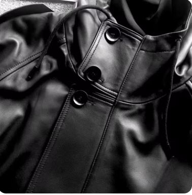 Urban Edge Hooded Leather Trench Coat