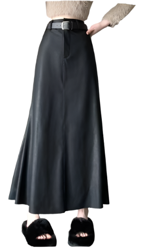 Chic Flow Maxi Leather Skirt