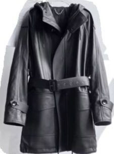 Urban Edge Hooded Leather Trench Coat