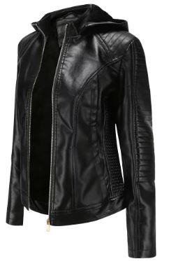 Urban Edge Hooded Leather Jacket