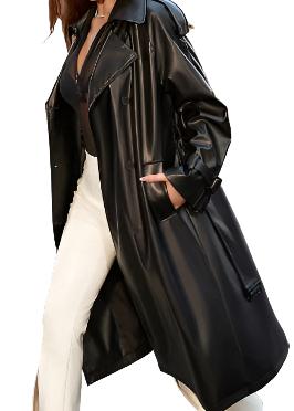 Urban Rainfall Leather Trench