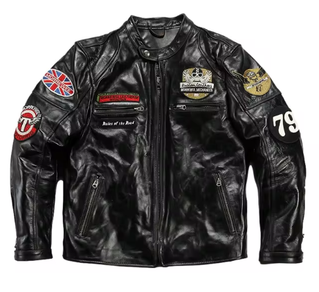 Road Warrior Patchwork Leather Jacket