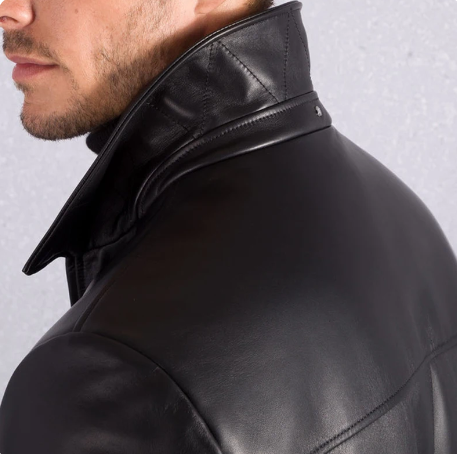 Men's Leather Bomber Jacket