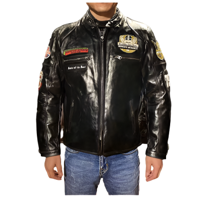 Road Warrior Patchwork Leather Jacket