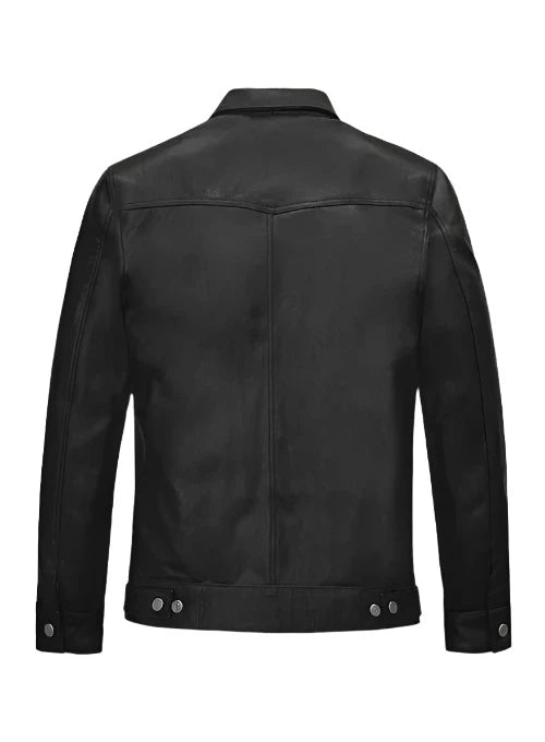 Genuine Leather Bomber Jacket for Men