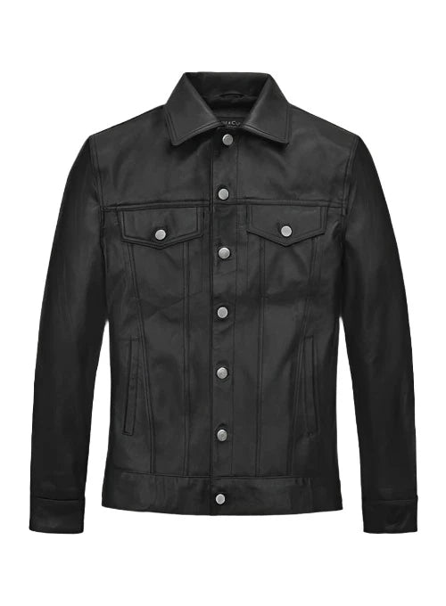 Genuine Leather Bomber Jacket for Men