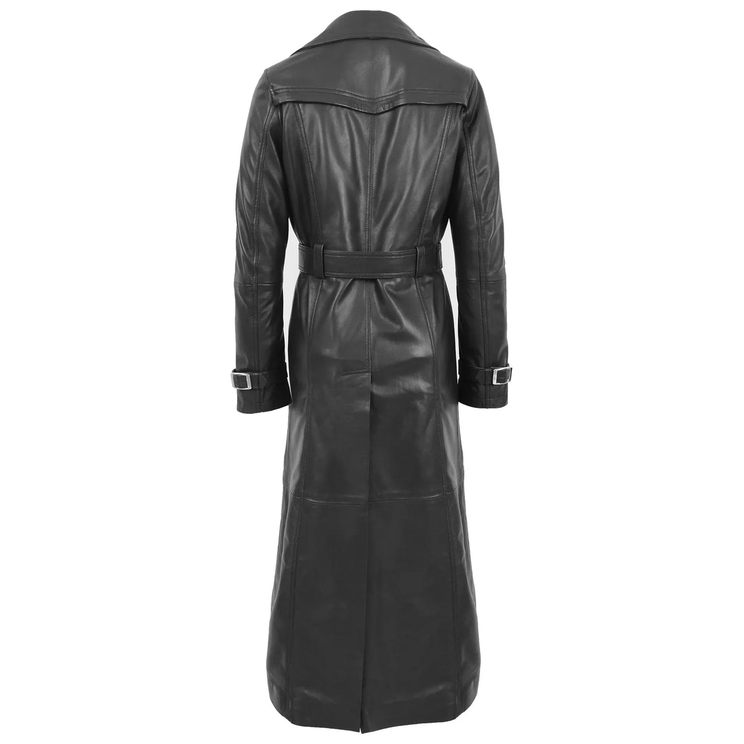 Ladies' Genuine Leather Full Length Trench Coat