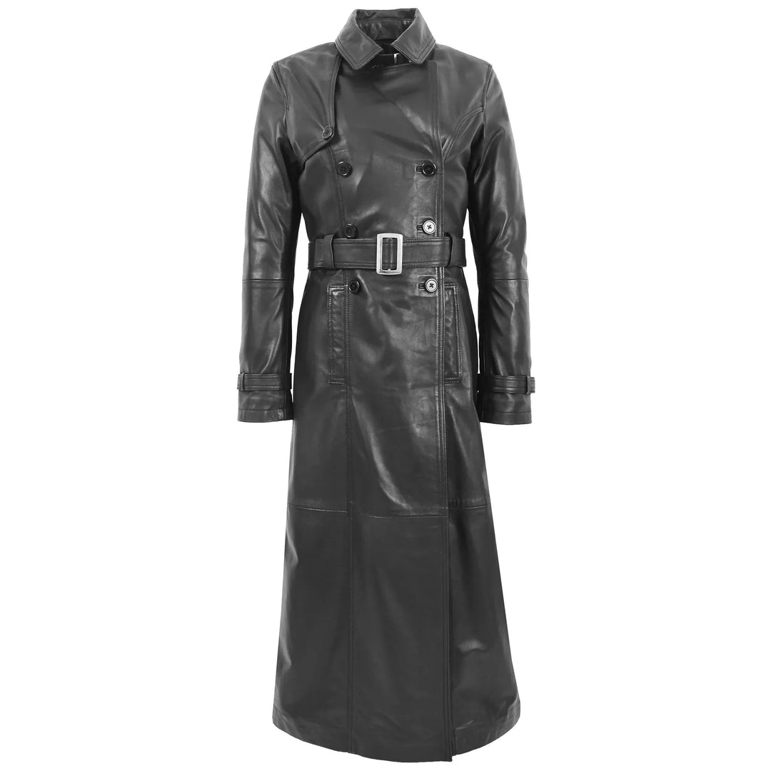 Ladies' Genuine Leather Full Length Trench Coat