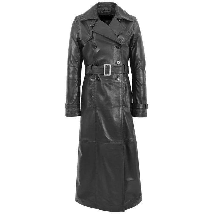 Ladies' Genuine Leather Full Length Trench Coat