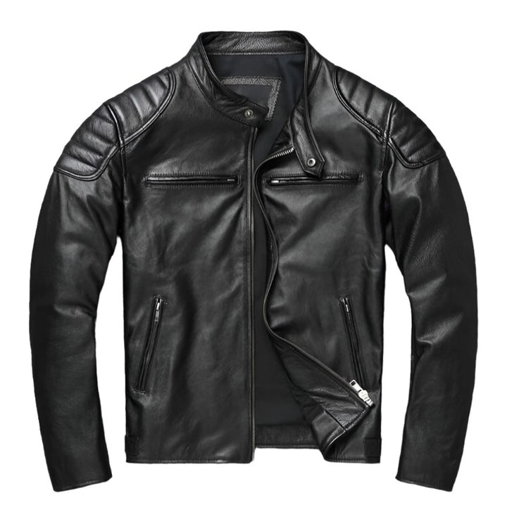 Men's Classic  Leather Biker Jacket