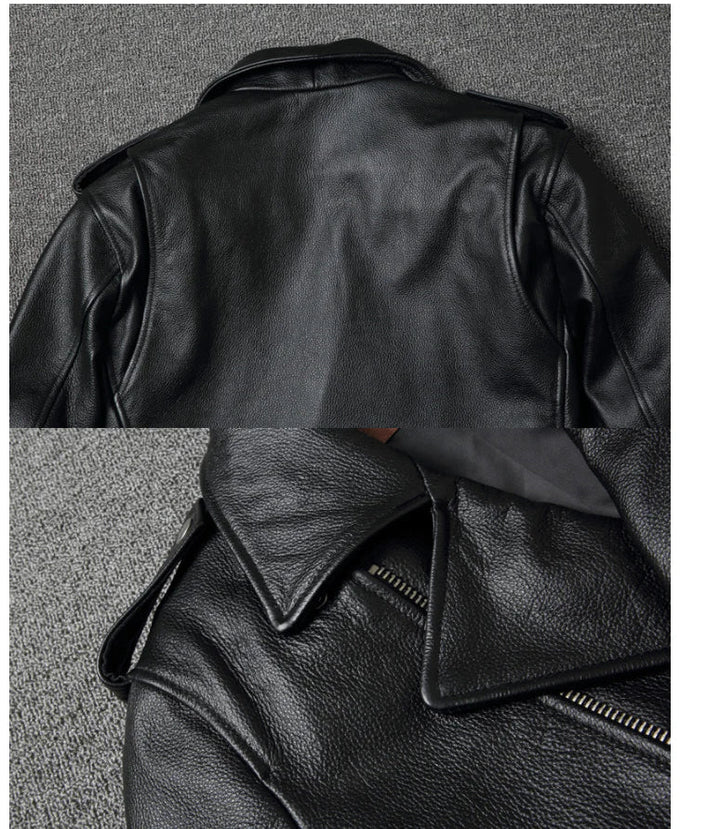 Men's Leather Biker Jacket