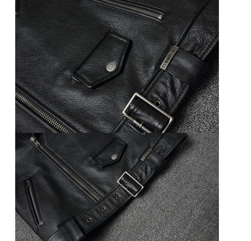 Men's Leather Biker Jacket