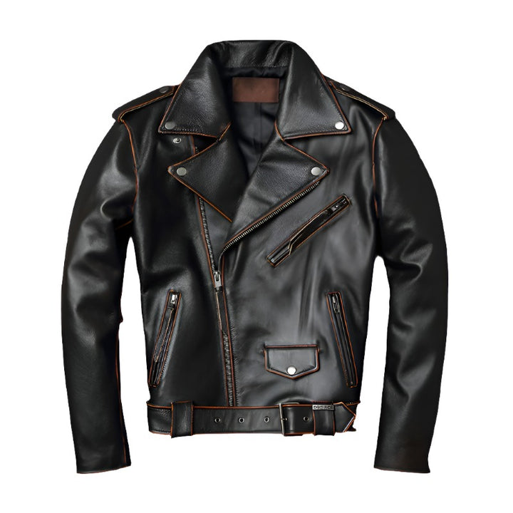 Men's Leather Biker Jacket