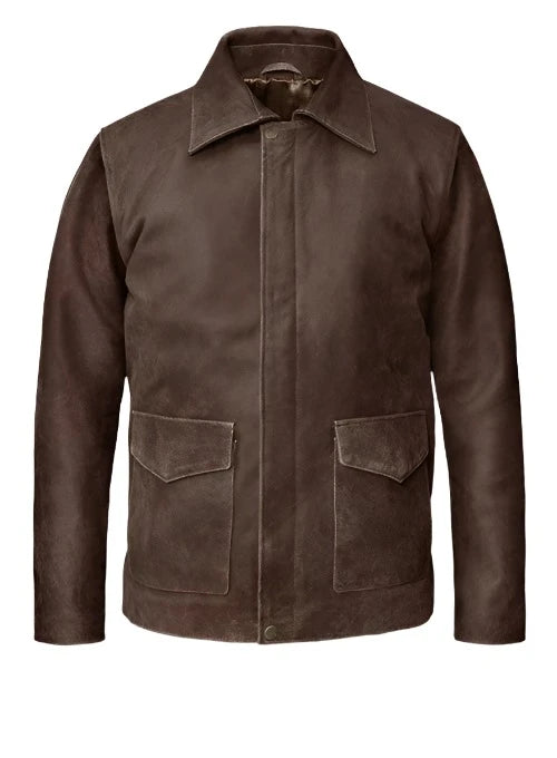 Men's Classic Leather Jacket - Indiana