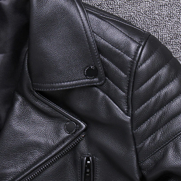 Men's Leather Biker Jacket