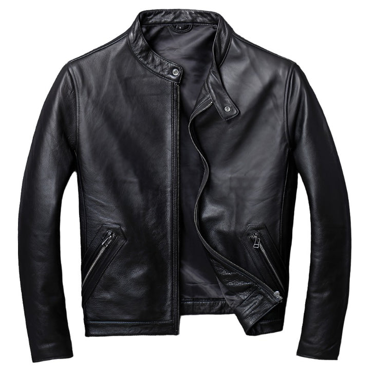 Men's Retro Bomber Genuine Leather Jacket