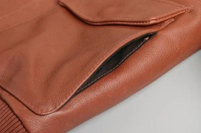 Men's Vintage Style Leather Bomber Jacket