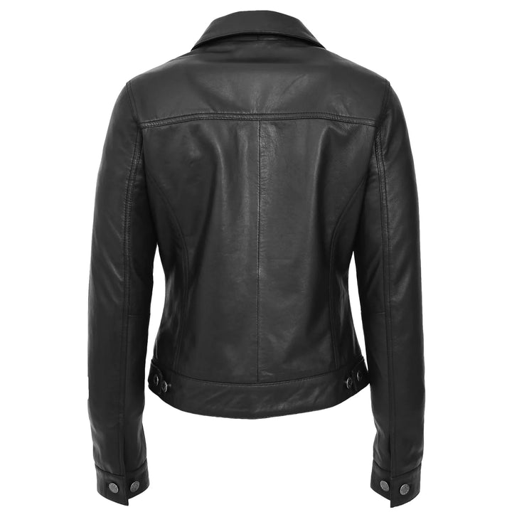 Women's Alma Genuine Leather Trucker Jacket