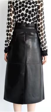 Trendy Black Leather Mini Skirt – Women's Collection
