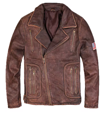 Vintage Distressed Biker Jacket