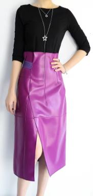 Chic Pink Leather Skirt – Perfect for Any Occasion